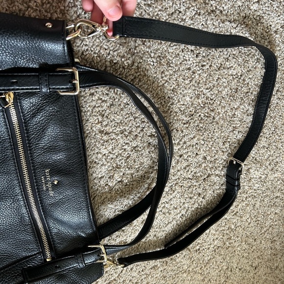 Kate Spade New York Cobble Hill Peters Pebbled Black Leather Women’s Travel Tote - Picture 11 of 16